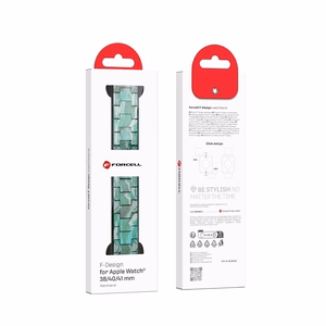 Strap to Apple Watch Forcell F-Design FA04 marbled resin clasp 38 / 40 / 41 mm green