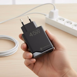 Phone laadija Forcell F-Energy Ultra Slim GaN III USB C + USB A PD QC4.0 3A 45W B245202(1A1C) must