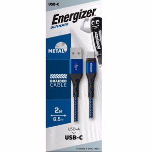 Energizer Ultimate C520CKBL USB-A–USB-C laadimis- ja andmekaabel, 2 m, sinine