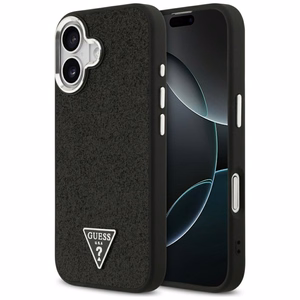 Guess Glitter Triangle Logo MagSafe Ümbris jaoks iPhone 17 - Must