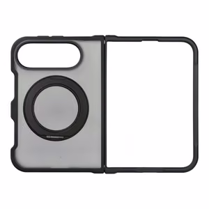 Must Forcell F-Protect 4sD-i Smoke Hybrid Kickstand Premium ümbris iPhone Duo jaoks, ühildub MagSafe'iga