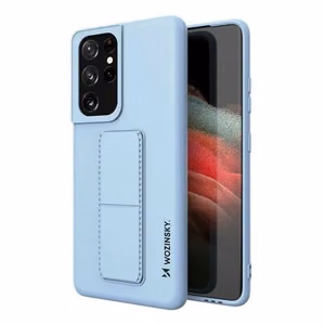 Wozinsky Kickstand Case silikoonümbris alusega Samsung Galaxy S21 Ultra 5G helesinine