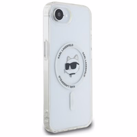 Karl Lagerfeld IML Metal Choupette Head MagSafe iPhone 16e Ümbris - Valge