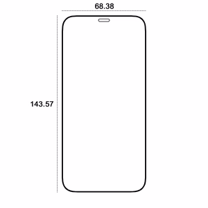 Etteri karastatud klaas 9D iPhone 12 / 12 Pro 6,1"
