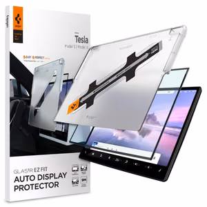Spigen Glas.tR EZ Fit Karastatud klaas jaoks Tesla Model X 2022 / Model S 2021 - must