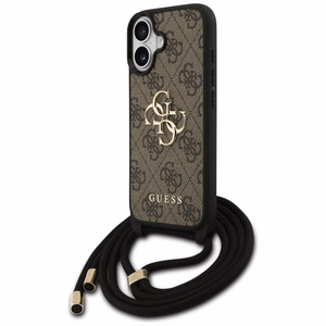 Guess 4G Big Logo Cord Stap Crossbody Ümbris jaoks iPhone 17 - Brown