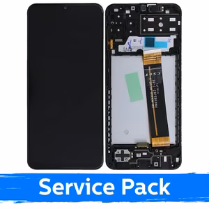 LCD Ekraan Ühildub Samsung A137 A13 Must Koos Frame (Service Pack)