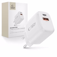 Tech-Protect NCA45W-GAN 2-portiline USB-C / USB-A 45W seinalaadija - valge