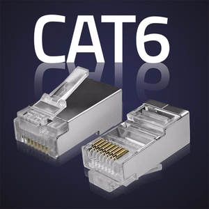 Qoltec 54556 RJ45 Modulaarne Pistik CAT6 FTP Kullatud Kontaktid 100 tk.