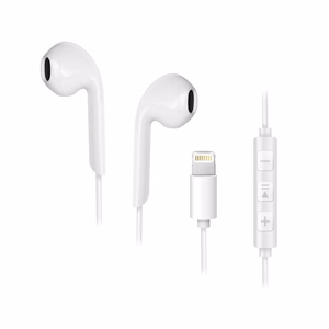 Wire earbuds Lightning Forcell F-Audio HR-ME25 valge