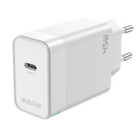 JELLICO seina laadija C105 GaN PD 45W 1xUSB-C + kaabel USB-C - USB-C valge
