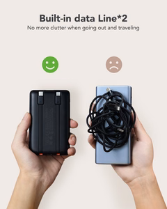 Powerbank Veger C11 (W1170) PD QC3.0 2A 22,5W 10 000 mAh with built-in cables USB C / Lightning must
