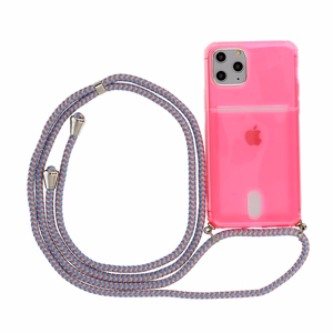Чехол Strap Fluo для iPhone 12 Mini розовый