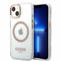 Guess GUHMP13MHTRMD iPhone 13 6.1 "kuldne / kuldne hard ümbris Metal Outline Magsafe