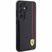 Ferrari Carbon Printed Line ümbris jaoks Samsung Galaxy S24+ - must