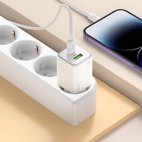 Phone Laadija Hoco USB A + USB C QC3.0 PD 3A 20W N41 valge