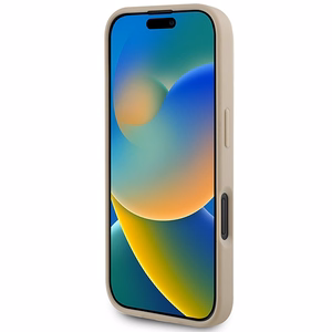 DKNY Checkered Pattern & Printed Stripes iPhone 16 Ümbris - Roosa