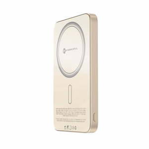 Powerbank compatible with MagSafe Forcell F-Energy SuperSlim F5K8 QC4.0 PD3.0 15W 5000 mAh titanium desert