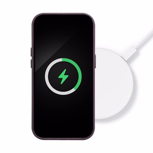 LEATHER MAG COVER ümbris jaoks IPHONE 15 dark violet