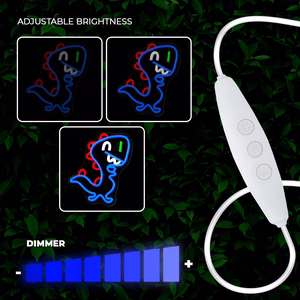 Neon PLEXI LED JURASSIC BABY DINO sinine FLNJ01 Forever Light