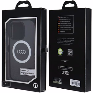 Audi IML Big Logo MagSafe ümbris jaoks iPhone 15 Pro - must