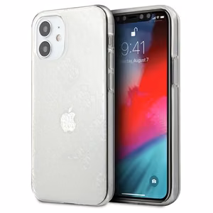 Guess GUHCP12S3D4GTR iPhone 12 mini 5.4" läbipaistev kõvakott 4G 3D mustriga kollektsioon