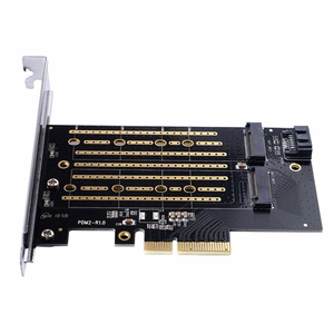 Orico PDM2 PCIe laienduskaart 3.0 ×4 M.2 NVMe- ja SATA-ketastele – must