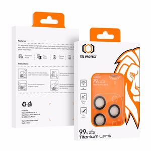 Tel Protect Titanium Lens 99% AR läbipaistvad karastatud kaitseklaasid Apple iPhone 18 Pro / 18 Pro Max kaameraläätsedele (3 tk)