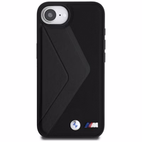 BMW Oversized Stripes MagSafe ümbris jaoks iPhone 16e - must
