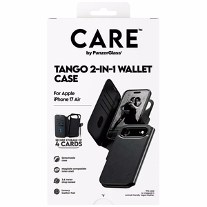 CARE by PanzerGlass Feature Tango 2in1 Wallet Ümbris MagSafe jaoks iPhone Air - Must