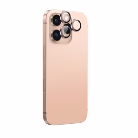 AmazingThing AR Aluminum 3 Lens Glass with Camera Lens Raamiga jaoks iPhone 16 Pro / 16 Pro Max - Rose Kuldne