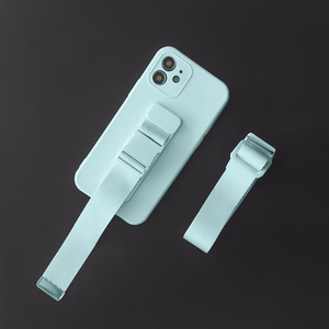 Köiega ümbris Geeli ümbris koos ketiga kinnitusrihmaga koti kinnitusrihm iPhone 13 Pro roosa
