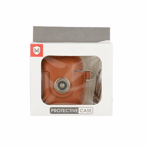 Leather Ümbris jaoks Airpods - Light brown