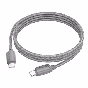 Кабель USB C to USB C Hoco 3A 60W 1 m X113 серый