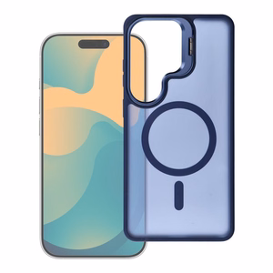 Case for Samsung S26 Forcell F-Protect Shadow Stand Premium compatible with MagSafe navy blue