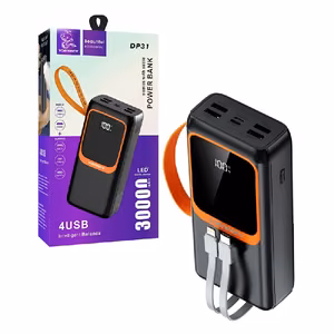 Akupank POWER BANK DENMEN 30000mAh (4xUSB; 1xUSB-C) must