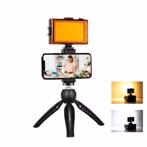 Puluz otseülekande salvestuskomplekt kolmjalg + LED lamp + telefoni klamber PKT3131B