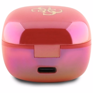 Guess Bluetooth headphones GUTWSJ144ESF TWS + docking station fuchsia/fuschia Iridescent 4G Printed Logo