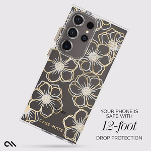 Case-Mate Floral Gems ümbris seadmele Samsung Galaxy S24 Ultra, kuldne