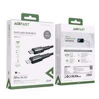 Acefast C1-01 Lightning - USB-C MFi PD kaabel 30W 3A 480Mb/s 1.2m - must