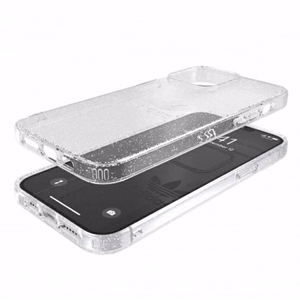 Adidas OR kaitsev läbipaistev ümbris Glitter iPhone 13 Pro Max'ile - läbipaistev hõbedane