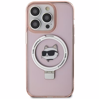 Karl Lagerfeld KLHMP15LHMRSCHP iPhone 15 Pro 6.1" roosa/roosa hardcase Ring Stand Choupette Head MagSafe