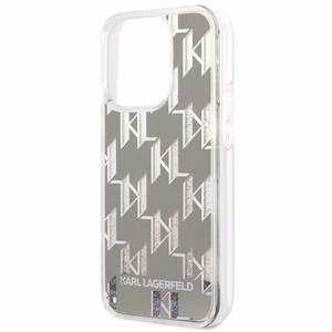 Karl Lagerfeld KLHCP14LLMNMS iPhone 14 Pro 6.1 "hardcase hõbedane / hõbedane Liquid Glitter Monogram