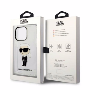 Karl Lagerfeld Ikonik Karl ümbris jaoks iPhone 14 Pro Max - läbipaistev