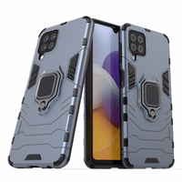 Ring Armor Case Kickstand Tough Rugged Cover for Samsung Galaxy A22 4G sinine