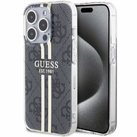 GUESS ümbris jaoks IPHONE 15 Pro GUHCP15LH4PSEGK (4G kuldne Stripe) must
