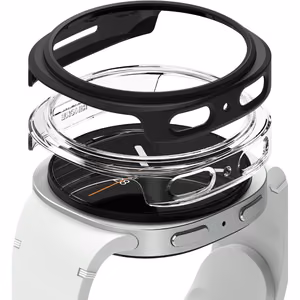 Ringke Slim 2-pack Ümbris jaoks Samsung Galaxy Watch 8 44mm - Läbipaistev-Matt Must