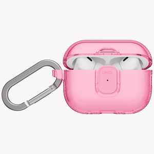 Uniq Glase Pro Ümbris jaoks AirPods Pro 3 Lock Ümbris - Läbipaistev roosa