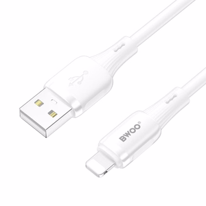 BWOO X329L silikoonkaabel USB – Lightning 3A 1m valge