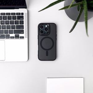 Glitter ümbris Samsung Galaxy A57 jaoks, mis ühildub MagSafe'iga - must